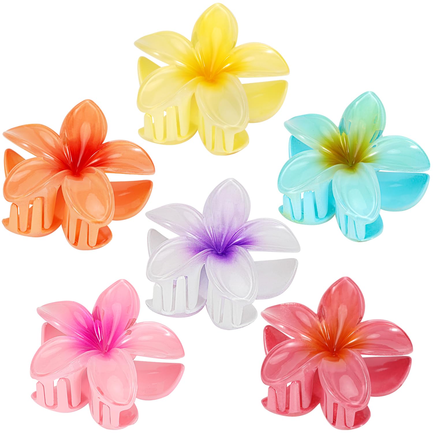 Amazon.com : ANEESAA Hawaiian Flower Hair Claw Clips, Large for